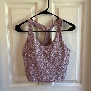 Purple leopard sports bra tank